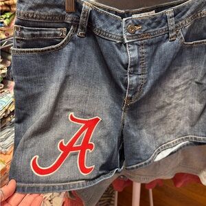 St. John's Bay Blue Jean Shorts with Red Accent